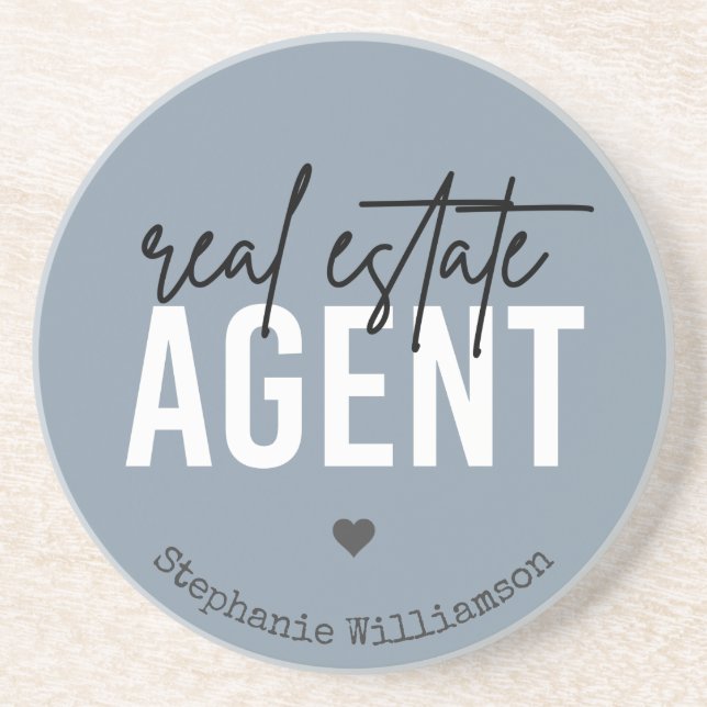 Personalised Real Estate Agent Gifts for Realtor Coaster (Front)