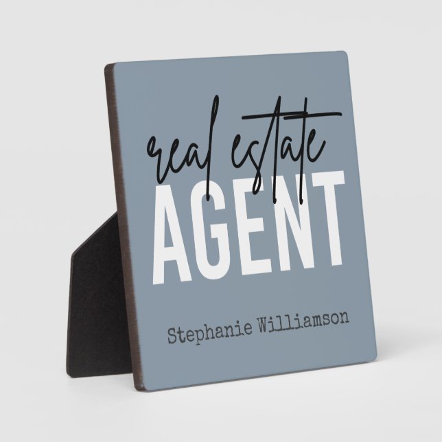 Personalised Real Estate Agent Gifts for Realtor Plaque (Front)