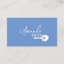 Personalised Real Estate Black and White House Key