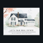 Personalised Real Estate Watercolor House  Postcard<br><div class="desc">Market your real estate business with this sweet postcard!</div>