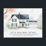 Personalised Real Estate Watercolor House  Postcard<br><div class="desc">Market your real estate business with this sweet postcard!</div>