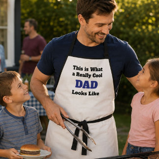 Personalised Really Cool Dad Looks Like BBQ Apron