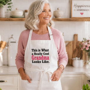 Personalised Really Cool Grandma Looks Like Apron