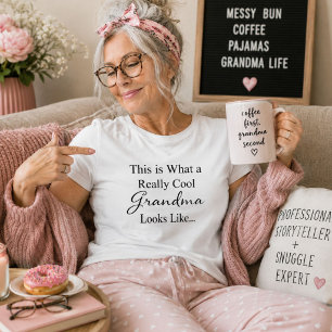 Personalised Really Cool Grandma Looks Like Name T-Shirt