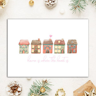 Personalised Realtor Home is where the heart is Holiday Card