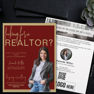 Personalised Realtor QR Code Real Estate Marketing Flyer