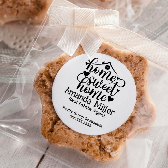 Personalised Realtor Real Estate Agent Open House Classic Round Sticker (Creator Uploaded)