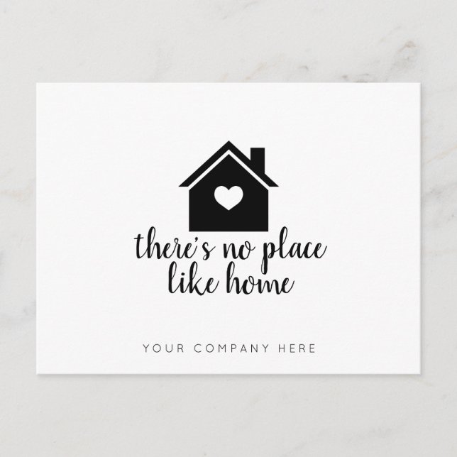 Personalised Realtor There's No Place Like Home Postcard (Front)