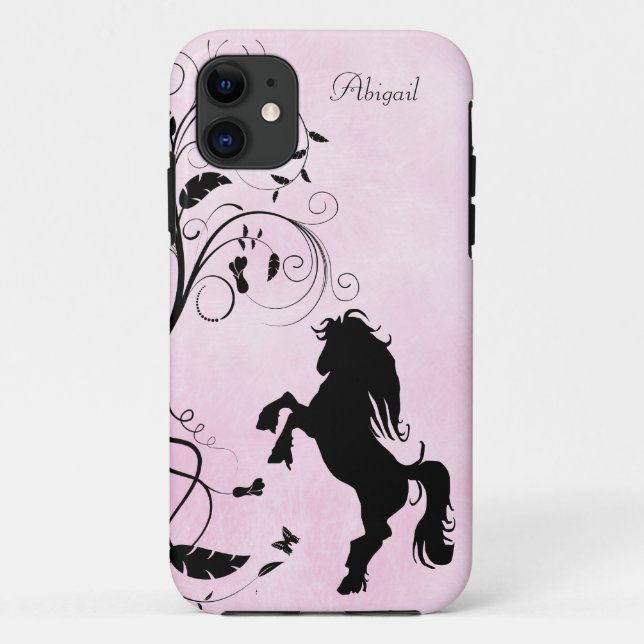 Personalised Rearing Horse iPhone 5 Case (Back)