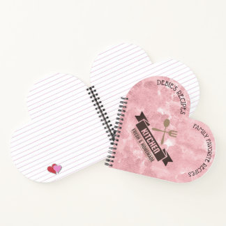 Personalised Recipe Book - Custom Heart Shaped