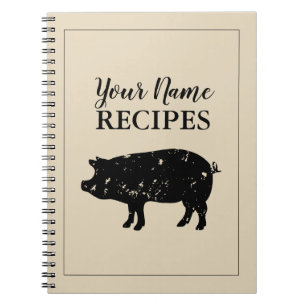 Personalised recipe book notebook for chef cook