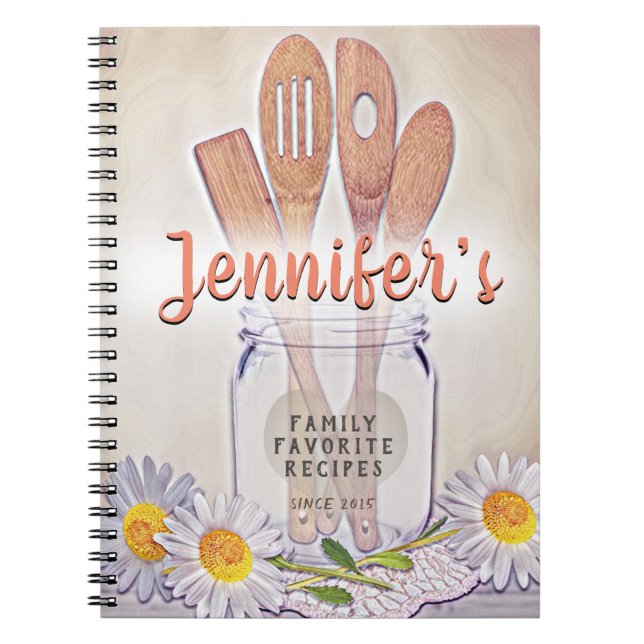 Personalised Recipe Cookbook Notebook (Front)