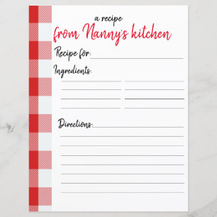 Personalised Recipe Paper
