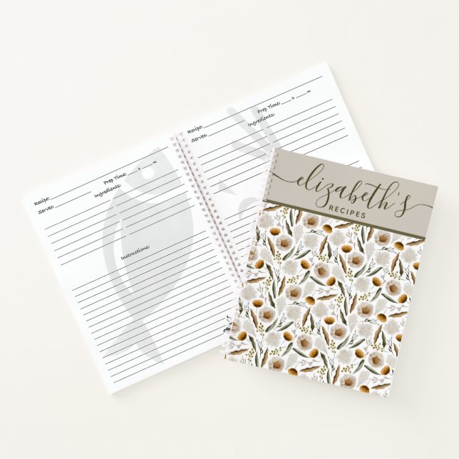 Personalised Recipe Spiral Notebook (Inside)