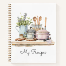 Personalised Recipes 3 Ring Binder Notebook