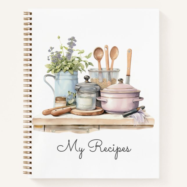 Personalised Recipes  Notebook (Front)