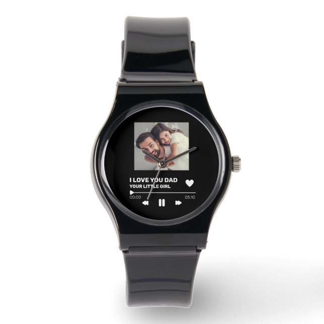 Personalised Record Display Gift  Watch (Front)