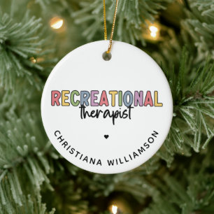 Personalised Recreational Therapist Ceramic Ornament