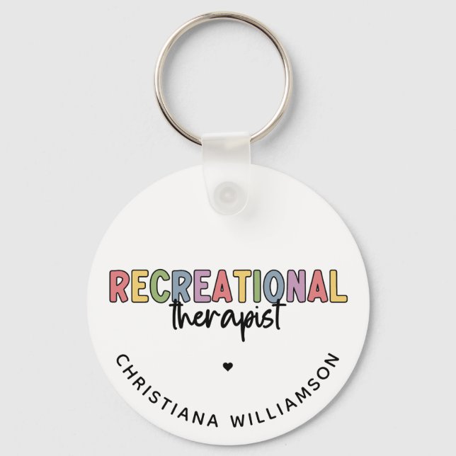 Personalised Recreational Therapist Key Ring (Front)