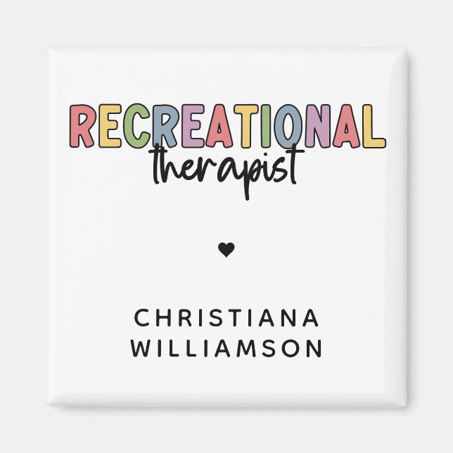 Personalised Recreational Therapist Magnet (Front)