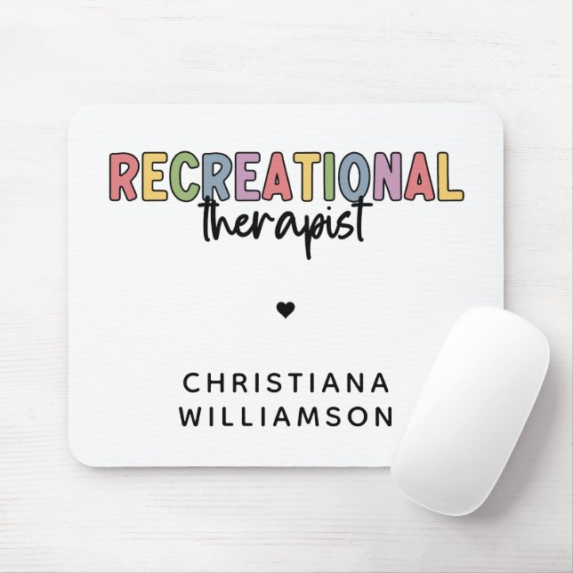 Personalised Recreational Therapist Mouse Pad (With Mouse)