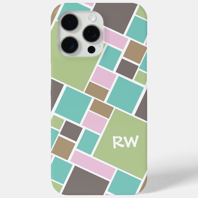 Personalised Rectangle  and squares  pattern Case-Mate iPhone Case (Back)