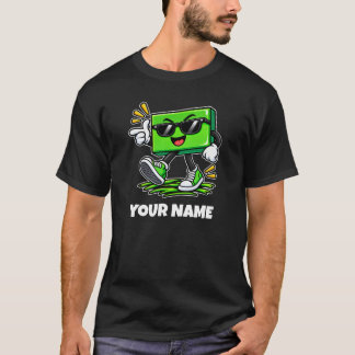 Personalised Rectangle Name & Custom Text T-Shirt