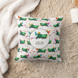 Personalised Recycling Garbage Truck Party Pattern Cushion