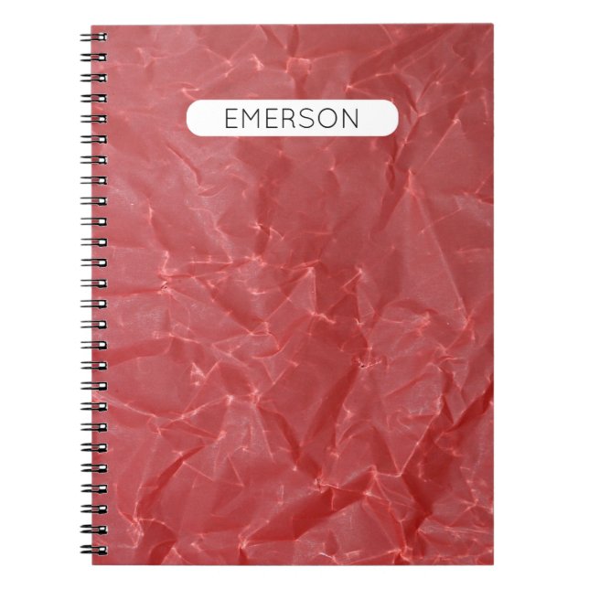 Personalised Red Abstract Notebook (Front)