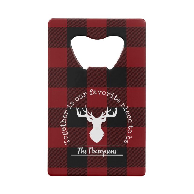 Personalised Red and Black Buffalo Plaid (Front)