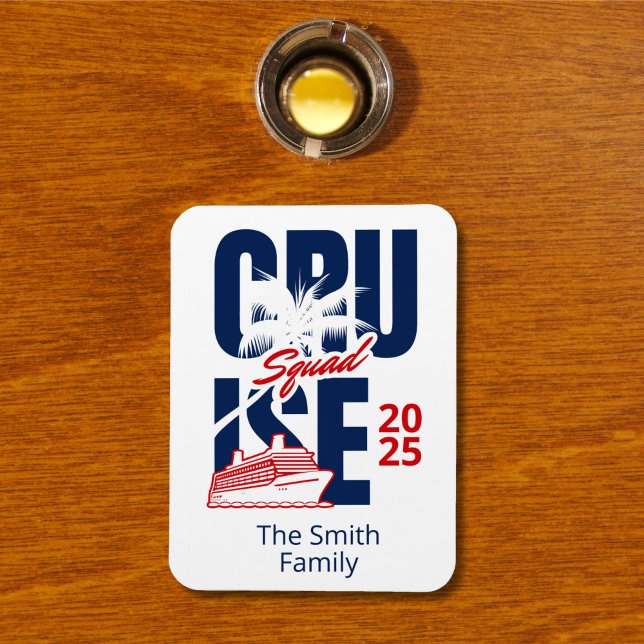 Personalised Red and Blue Cruise Family Name Magnet (Creator Uploaded)