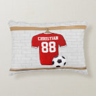 Personalised Red and White Football Soccer Jersey