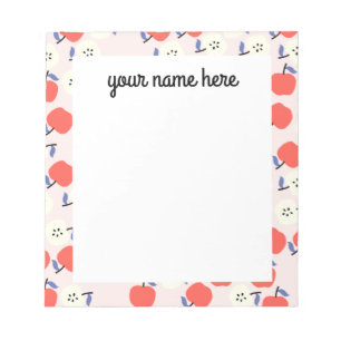 Personalised Red Apple Notepad