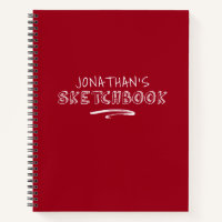 Personalised Red Artist Sketchbook