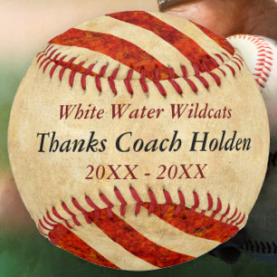 Personalised Red Baseball Coach Thank You