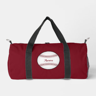 Personalised Red Baseball Duffel Bag Gift