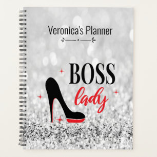 Personalised Red Bottom Stiletto Heel Boss Lady Planner