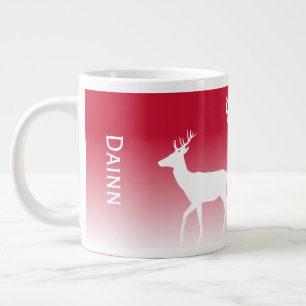 Personalised Red Deer Large Coffee Mug