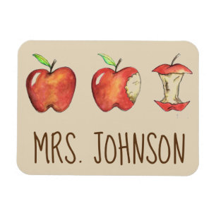 Personalised Red Delicious Apple for the Teacher Magnet