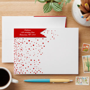 Personalised Red Dots Merry Little Christmas Envelopes