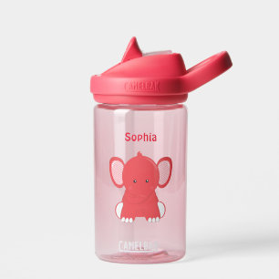 Personalised Red Elephant Water Bottle
