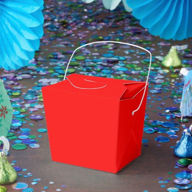 Personalised Red Favour Boxes – Take Out 2x2x2.75 (Party)