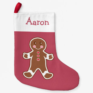 Personalised Red Gingerbread Stocking