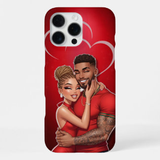 Personalised Red Glamour Couple Phone Case 