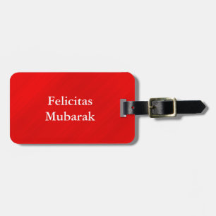 Personalised Red Glamour Double Sided Luggage Tag