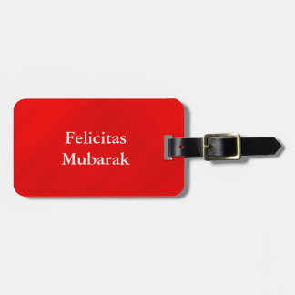 Personalised Red Glamour Double Sided Luggage Tag