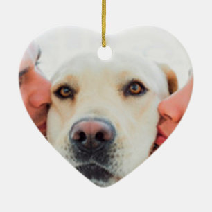 Personalised red heart couple photo Name Wedding  Ceramic Ornament