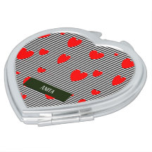 Personalised red hearts and stripes
