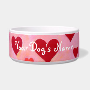 Personalised Red Hearts Painting