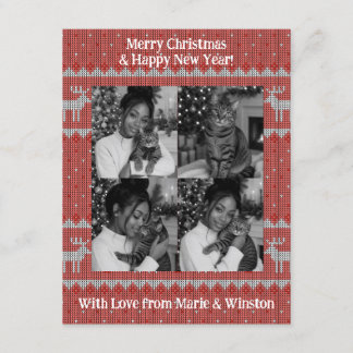 Personalised Red Holiday Card